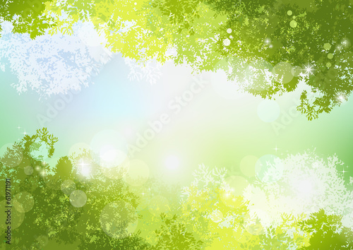 空 初夏 背景 新緑 自然 Fresh Spring Green Background With Soft Sun Light Stock ベクター Adobe Stock