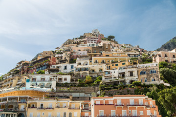 Wall Mural - Positano on Hill with Colorful Homes