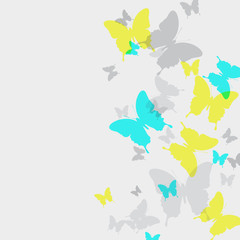 Canvas Print - vector abstract butterflies background