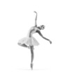 © Acronym - Black and white trace of a young ballet dancer