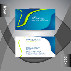 Aufkleber - abstract professional blue and green business card template
