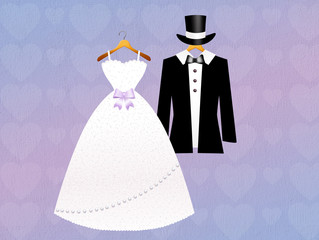 Poster - illustration of Wedding clothes