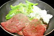 © Bill - Steamy Cube Steaks, Peppers and Onions in a Fry Pan