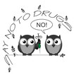 © Barry Barnes - Monochrome say no to drugs twig text
