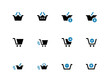 Checkout duotone icons on white background.