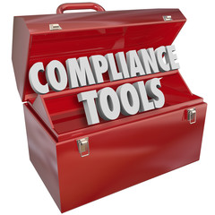 Wall Mural - Compliance Tools Toolbox Skills Knowledge Following Rules Laws