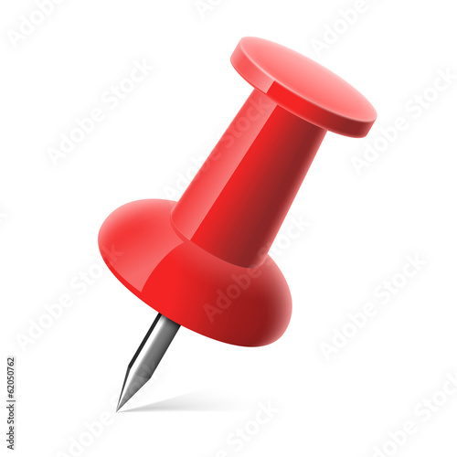 Fotografia, Obraz 3D vector pin. Isolated on white background