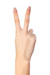 © Sergii Figurnyi - Hand gesture number four closeup isolated on white