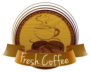 Poster - A fresh coffee label