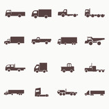 Fototapeta Pokój dzieciecy - Transport truck icons
