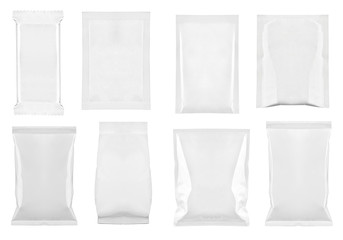 Sticker - white package template bag food