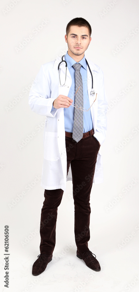 Male Doctor isolated on white background