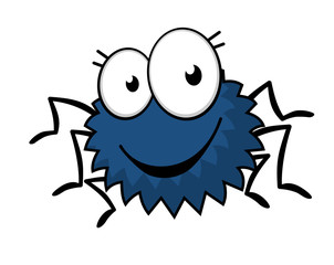 Cute little spiky cartoon spider