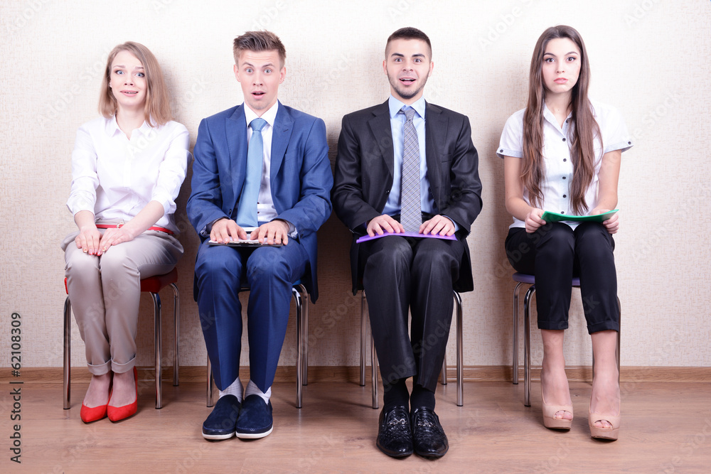 Business people waiting for job interview