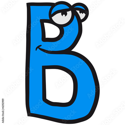 Buchstabe B Lustig Gesicht Monster StockIllustration Adobe Stock