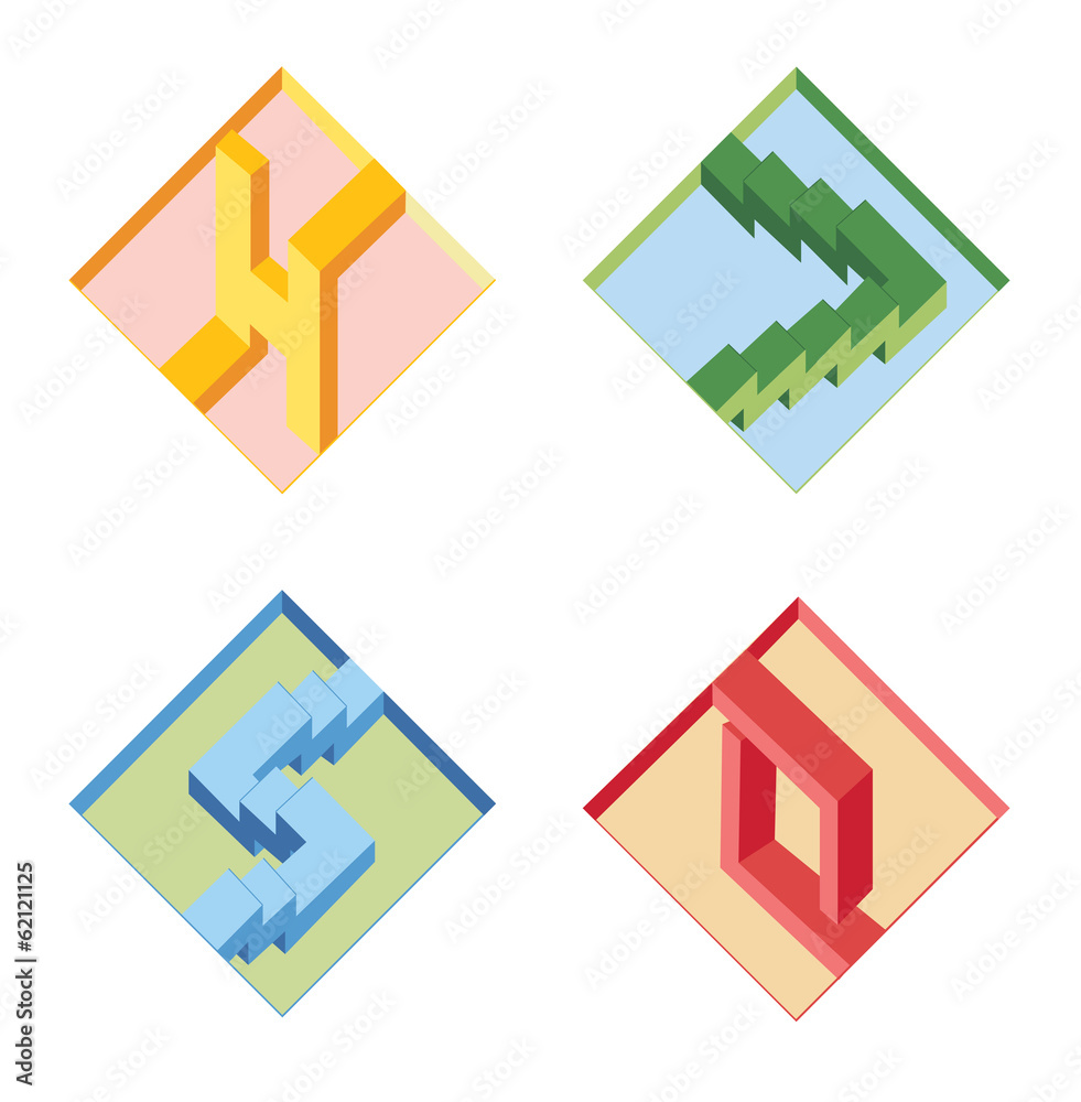 unreal bright geometrical objects vector Stock Vector | Adobe Stock