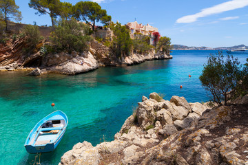 Canvas Print - Cala Fornells View in Paguera, Majorca