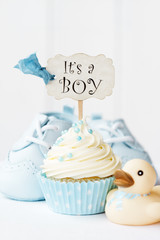 Canvas Print - Baby shower cupcake