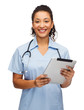 © Syda Productions - doctor or nurse with stethoscope and tablet pc