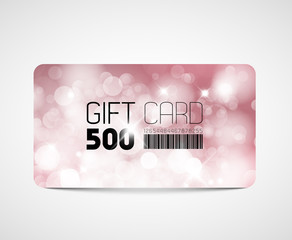 Wall Mural - Modern pink gift card template