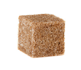 Brown sugar cubes isolated