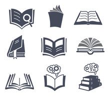 Set Of Vector Book Icons.