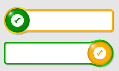 Poster - set of two text frame for text with check box