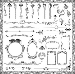vector set design elements and page decoration.