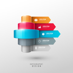 Wall Mural - Vector infographic or web design template
