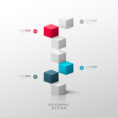 Wall Mural - Vector infographic or web design template