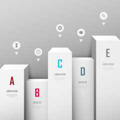 Wall Mural - Vector infographic or web design template