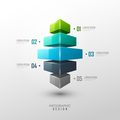 Wall Mural - Vector infographic or web design template