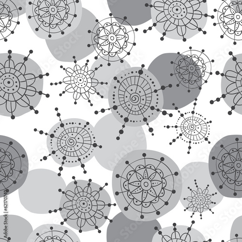 Obraz w ramie Abstract seamless pattern. Floral pattern.