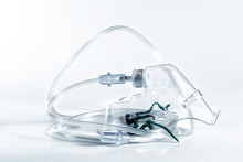 Monochrome Image Of An Oxygen Mask.