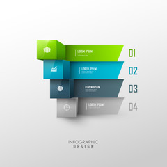 Wall Mural - Vector infographic or web design template