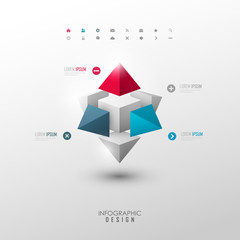 Wall Mural - Vector infographic or web design template