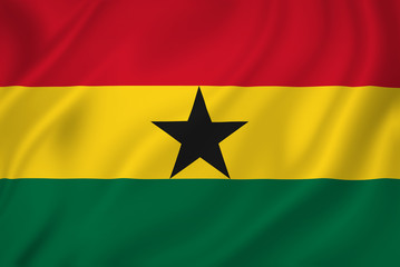 Wall Mural - Ghana flag