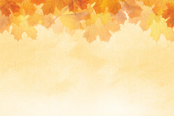textured autumn leaf background with room for copy space.
