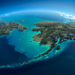 Detailed Earth. Chukotka, Alaska and the Bering Strait