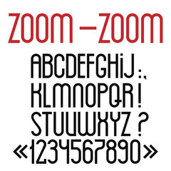 Poster - Simple black font, numbers and punctuation marks