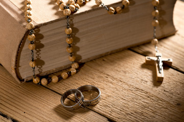 Canvas Print - Bible And Rosary