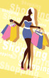 © JoyImage - background with fashion girl and shopping bags