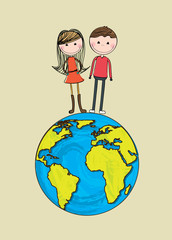 Sticker - couple design