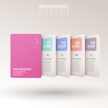 abstract 3d pages infographics
