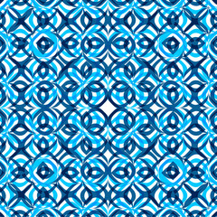 Wall Mural - seamless pattern texture mosaic geometry blue colorful vector