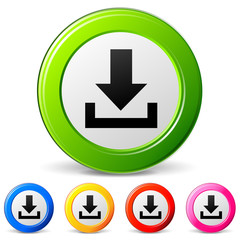 Sticker - Download icon vector