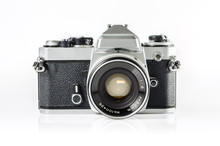 Retro Photo Camera Isolated On White :Clipping Path Included