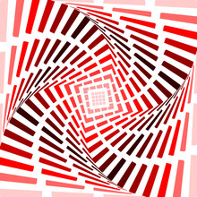 Design Red Twirl Movement Illusion Background. Abstract Strip To