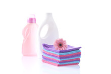 Clean Cotton Towels And Washing Detergents For Doft Laundry
