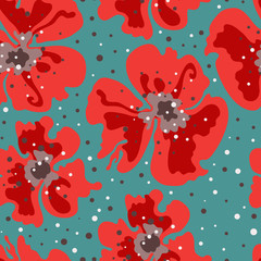 Wall Mural - red poppy